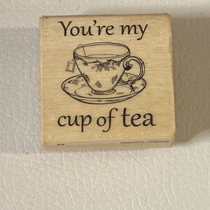 Craft Smart Rubber Stamp You're My Cup of Tea Brown